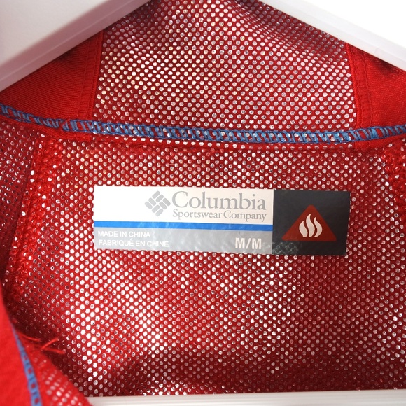 Columbia red Omni-Heat half zip pullover, size Med - Picture 4 of 8
